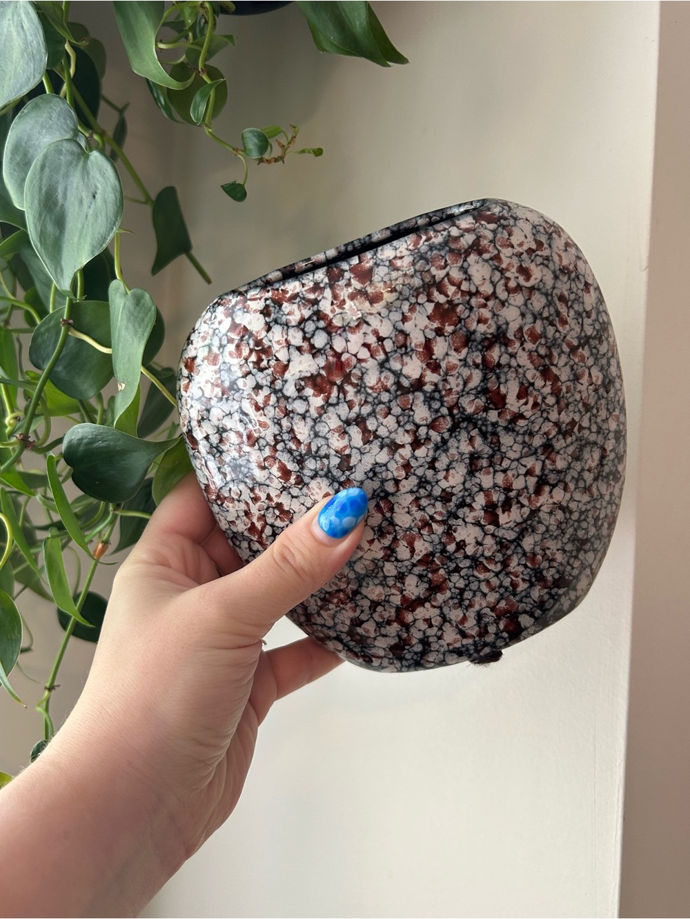 Vintage Canadian Speckled Ceramic Vase